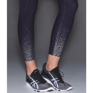 Lululemon Tight Stuff Tight II 25" / Size 10 / Black Grape Reflective Dots